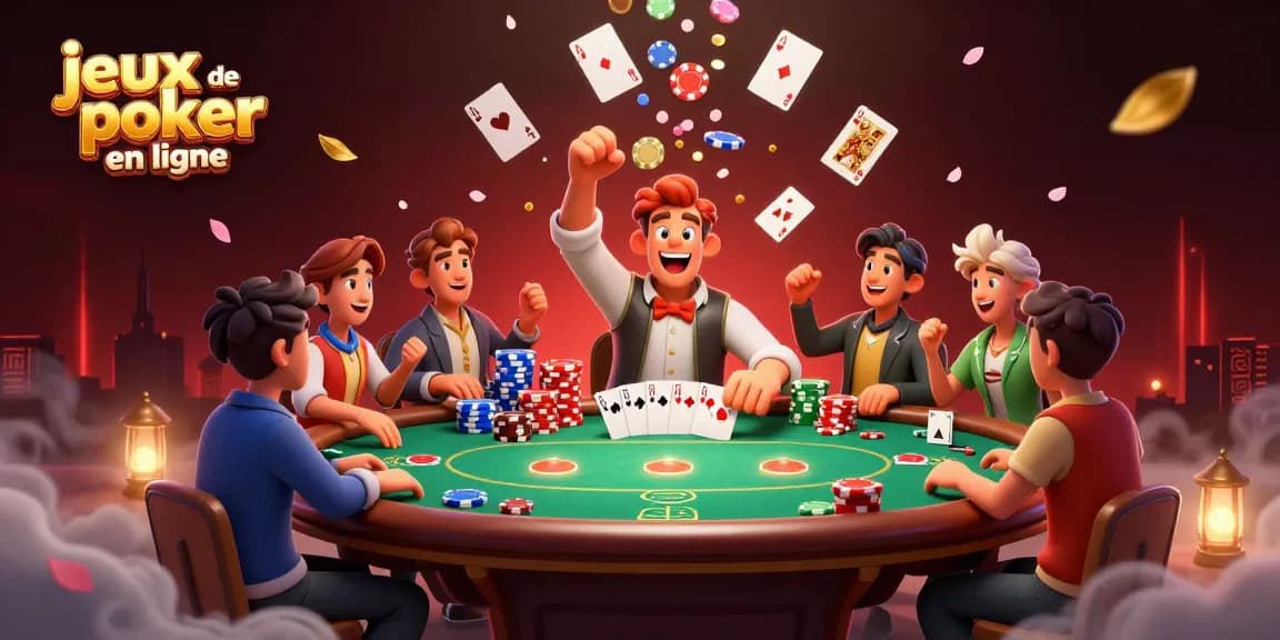Gagnez avec les jeux de poker en ligne et célébrez vos victoires autour de la table