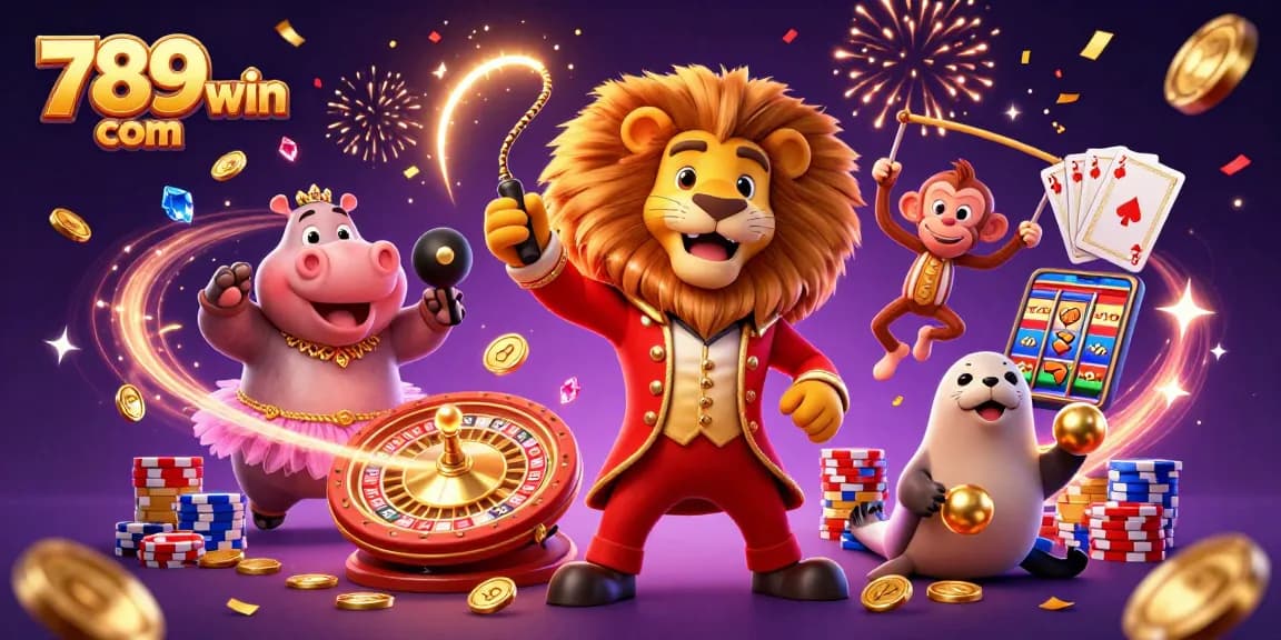 Experience the excitement at 789win com with vibrant 3D characters and casino elements.