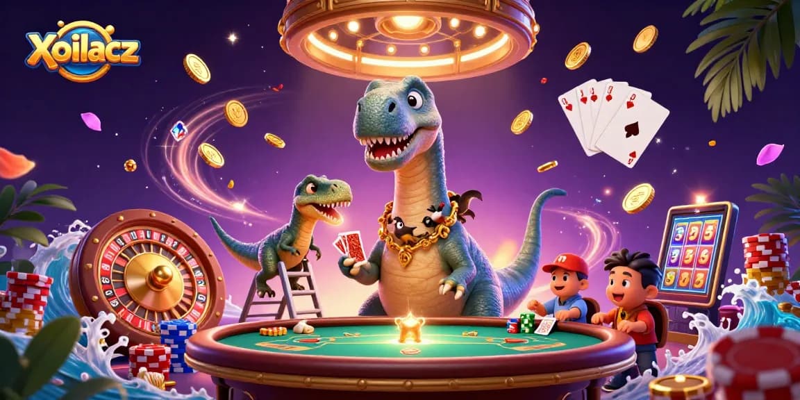 Xoilacz brings a dinosaur-themed casino experience with vivid gaming elements all around.