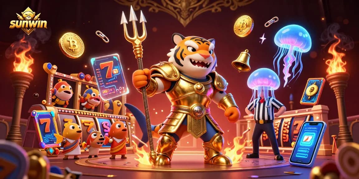 Win big with sunwin in an exhilarating underwater casino adventure, showcasing vibrant game elements.