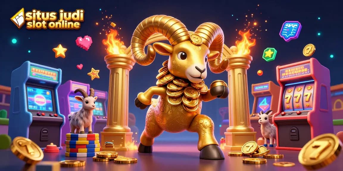 Spin to win big on the situs judi slot online with vibrant slot machines and golden visuals.