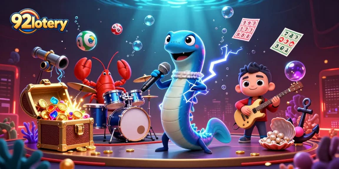 Engage with exciting 92lottery underwater casino featuring colorful lottery balls and vibrant characters.