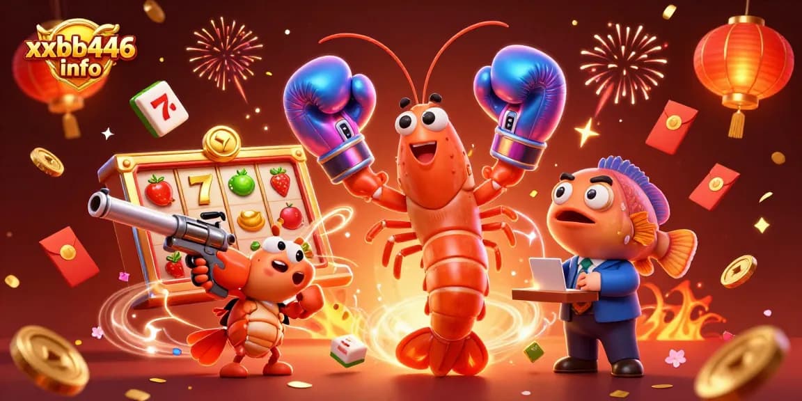Experience thrilling gaming at xxbb446 info with vibrant 3D illustration showcasing online slots and games action.
