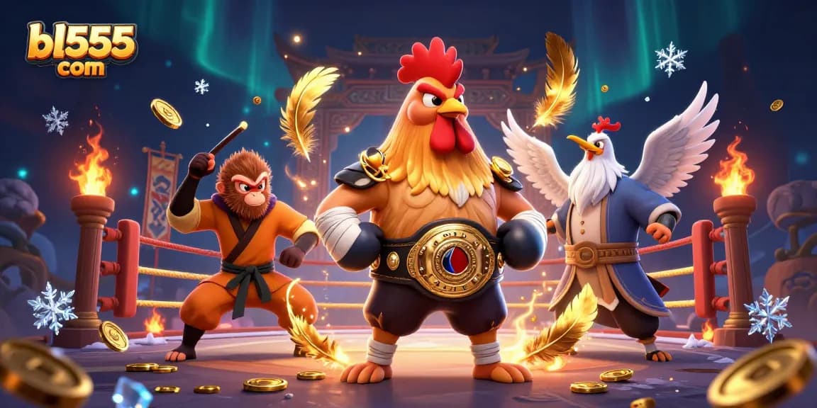 Engage in thrilling gameplay at bl555 com with a vibrant 3D casino scene featuring unique characters and gambling elements.