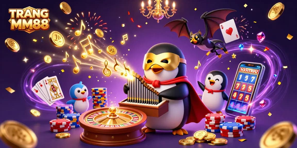 Experience the excitement at TRANG CHỦ MM88 with dazzling casino elements and engaging characters.