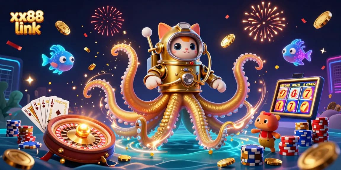 Experience thrilling gameplay through the xx88 link with golden coins cascading in a vibrant casino scene.