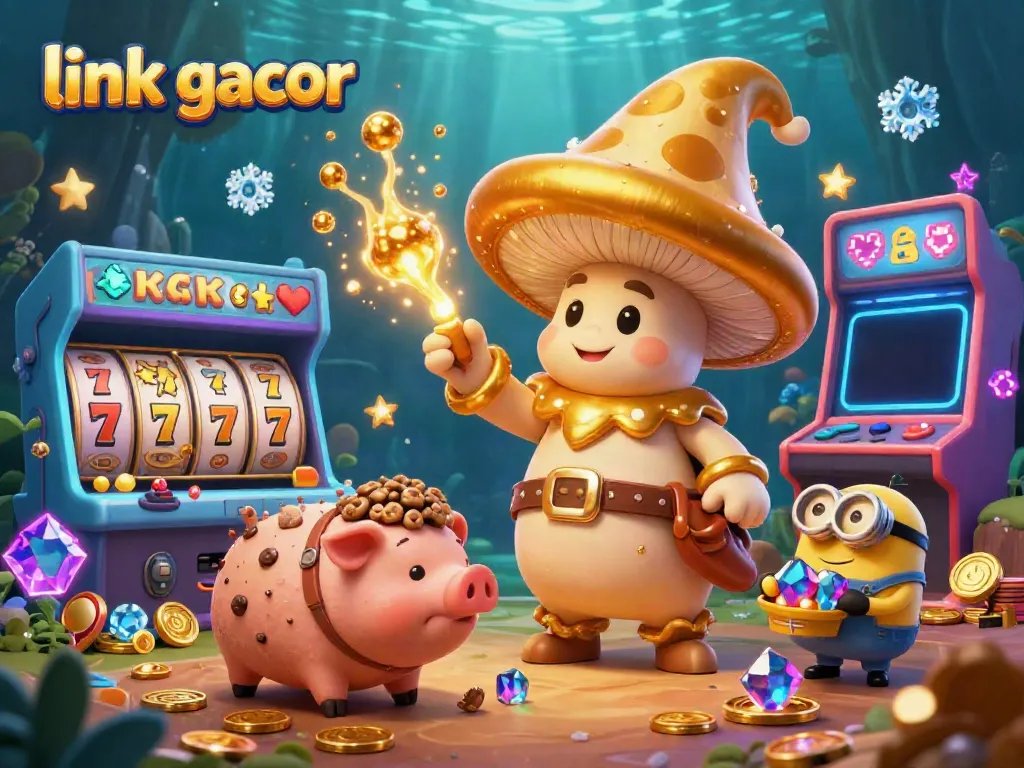 Engage with link gacor at a vibrant casino scene full of magic and treasures.