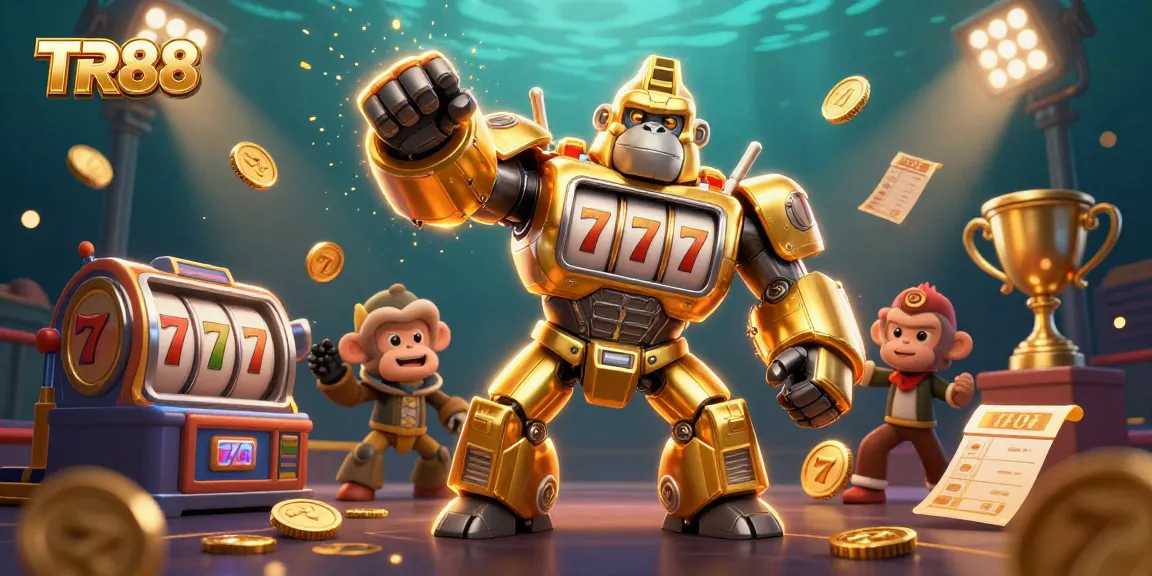 Bet and win big at TR88 with exciting 3D gaming action featuring the golden gorilla mech!
