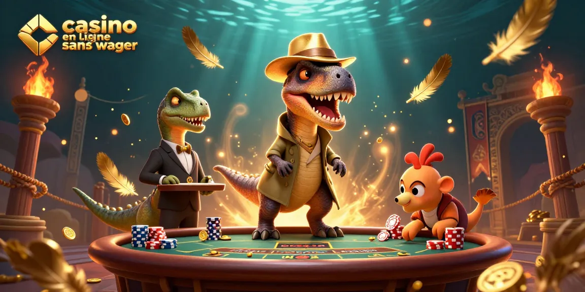 Plongez dans l'univers du casino en ligne sans wager avec des personnages interactifs se faufilant à travers des jeux animés.