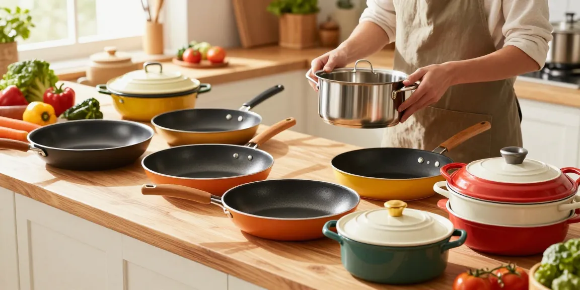 CookWare Price in Bangladesh displayed with various cookware options in a vibrant kitchen setting.