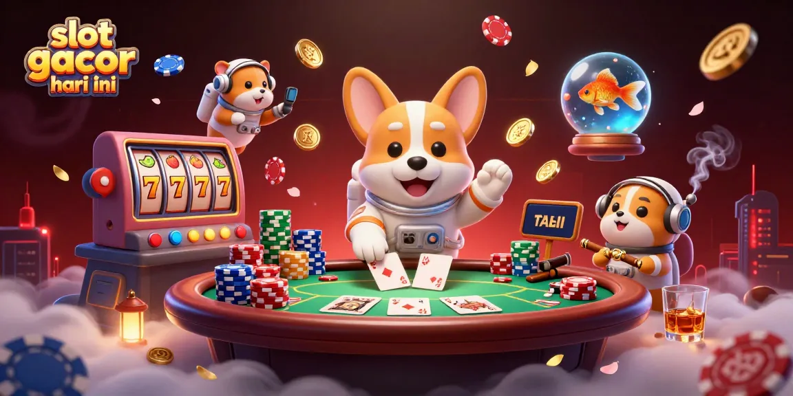 Experience thrilling slot gacor hari ini in a vibrant casino scene with lovable 3D characters.