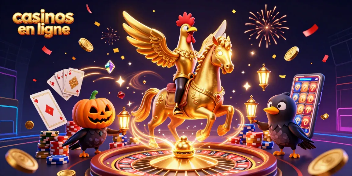Jeu de casinos en ligne animé avec des personnages colorés et des pièces d'or.