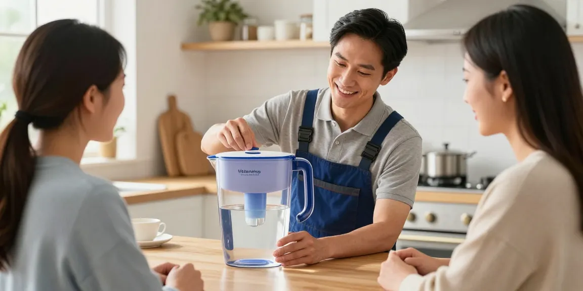 Waterdrop PT-72C-A Glass Alkaline Water Filter Pitcher - trusted local service provider demonstrating quality water filtration solutions.