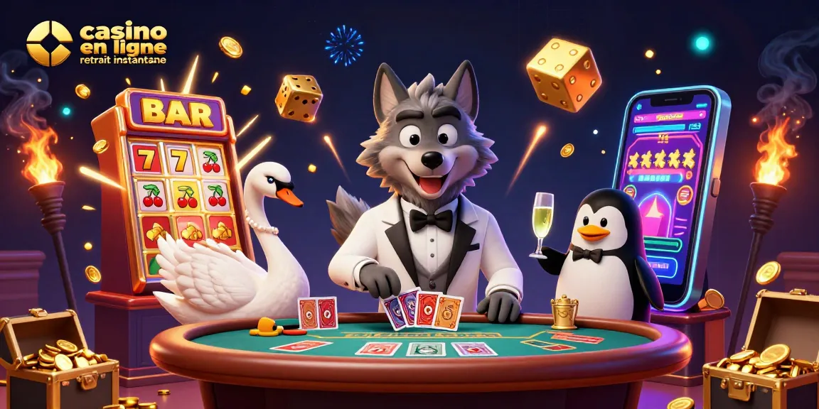 Retirez vos gains rapidement avec le casino en ligne retrait instantané, des joueurs heureux, des gains et jeux scintillants.