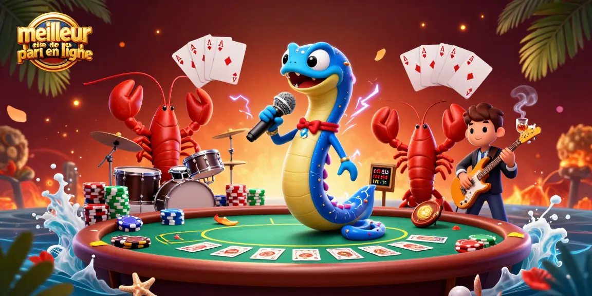 Le meilleur site de pari en ligne propose une scène de casino sous-marin animée avec des personnages colorés.