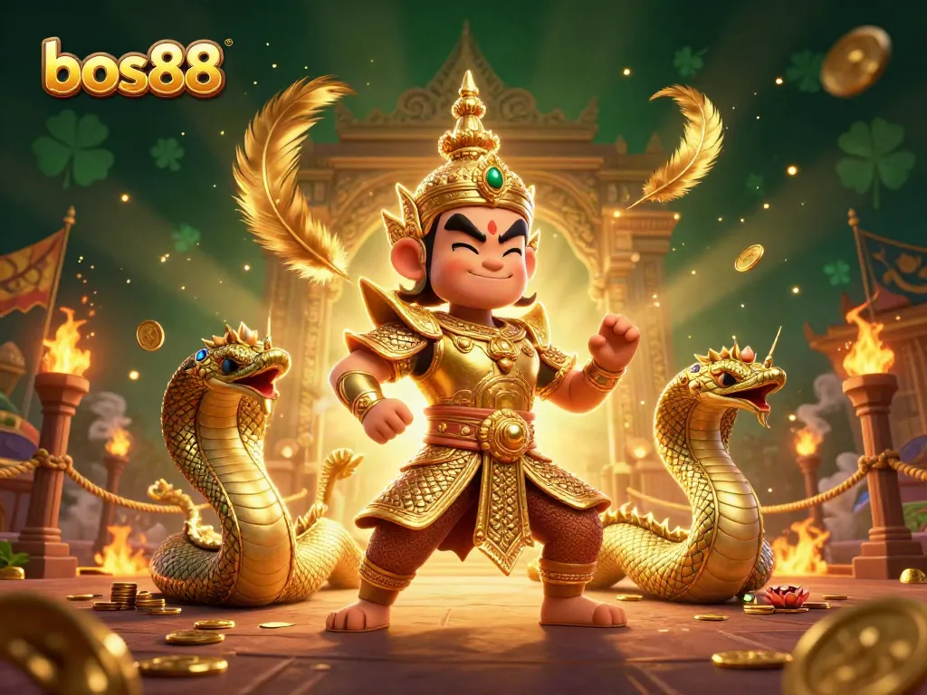 Bos88 menawarkan pengalaman kasino online dengan penjaga kuil, naga, dan efek permainan yang mengesankan.