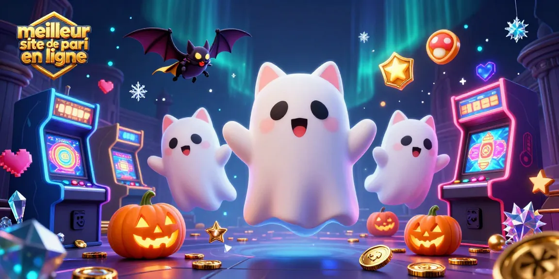 Visualisation dynamique du meilleur site de pari en ligne lors des paris avec un chat fantôme et un vampire.