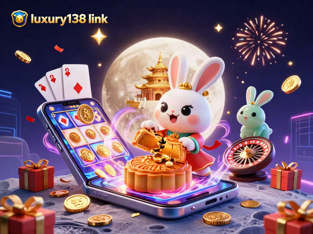 Rasakan keseruan dari luxury138 link dengan permainan slot penuh warna dan koin emas yang berhamburan.