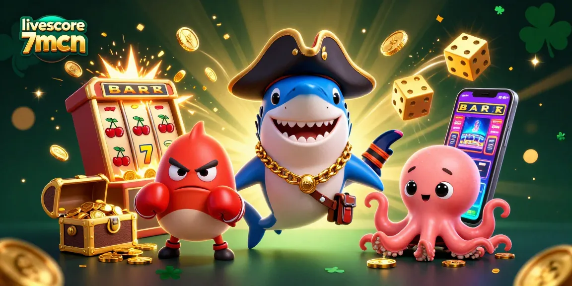 Engage with livescore 7mcn as a lively underwater casino adventure featuring vibrant characters and action-packed elements.
