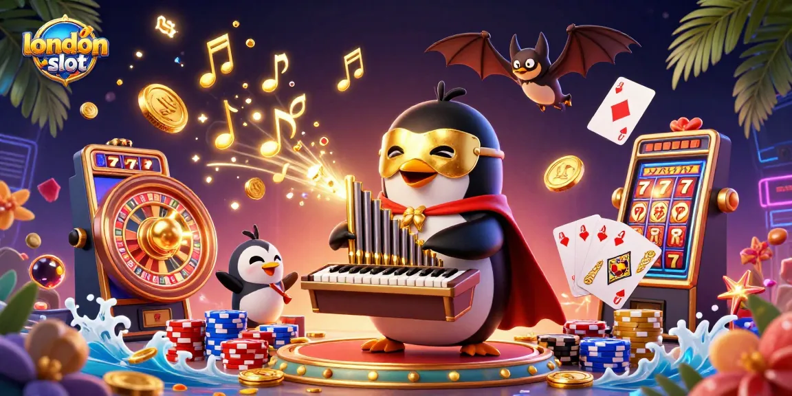 Activate winning strategies at london-slot with vibrant 3D casino elements and characters.