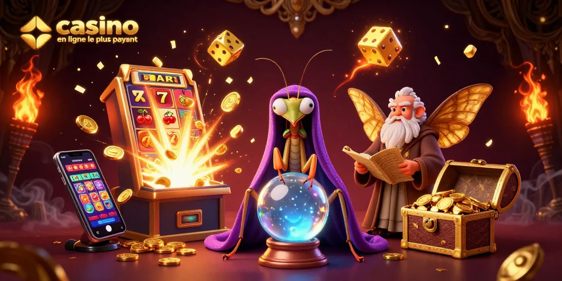 Découvrez le casino en ligne le plus payant avec cette illustration immersive remplie de jeux et de richesses.