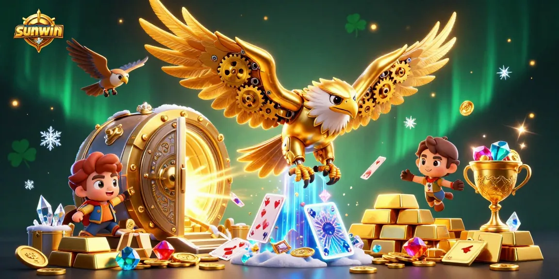 Experience thrilling gameplay in sunwin's illustrated casino world with dynamic treasures and vibrant characters.