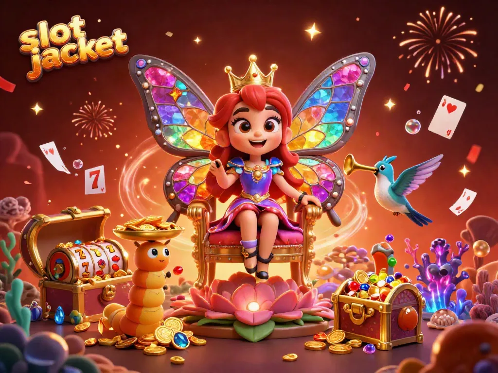 Experience the excitement of slot jackpot in this vibrant, colorful illustration