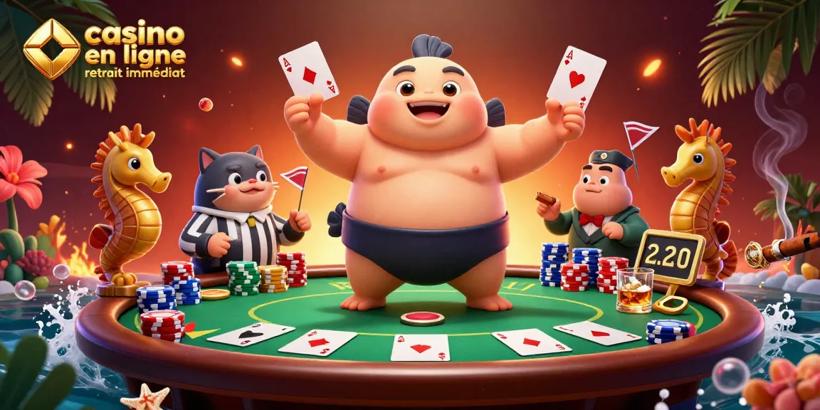 Découvrez le casino en ligne retrait immédiat avec cette scène captivante de jeu poker sous-marine.